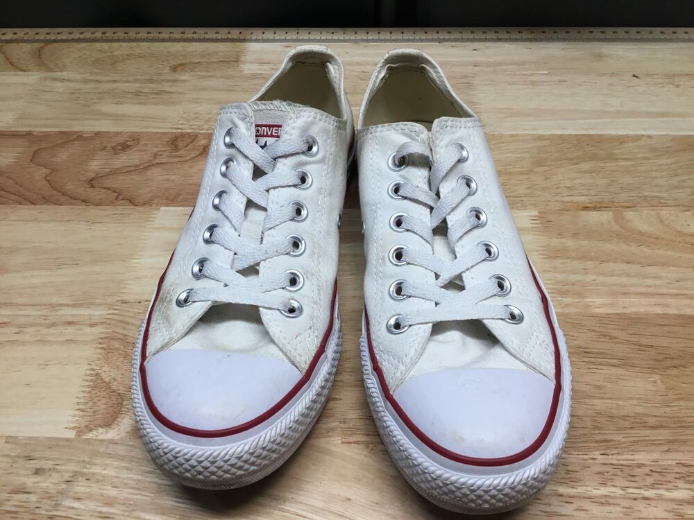 Converse Chuck Taylor All-Star Womens 8.5 White Canvas Lace-Up Athletic Sneakers